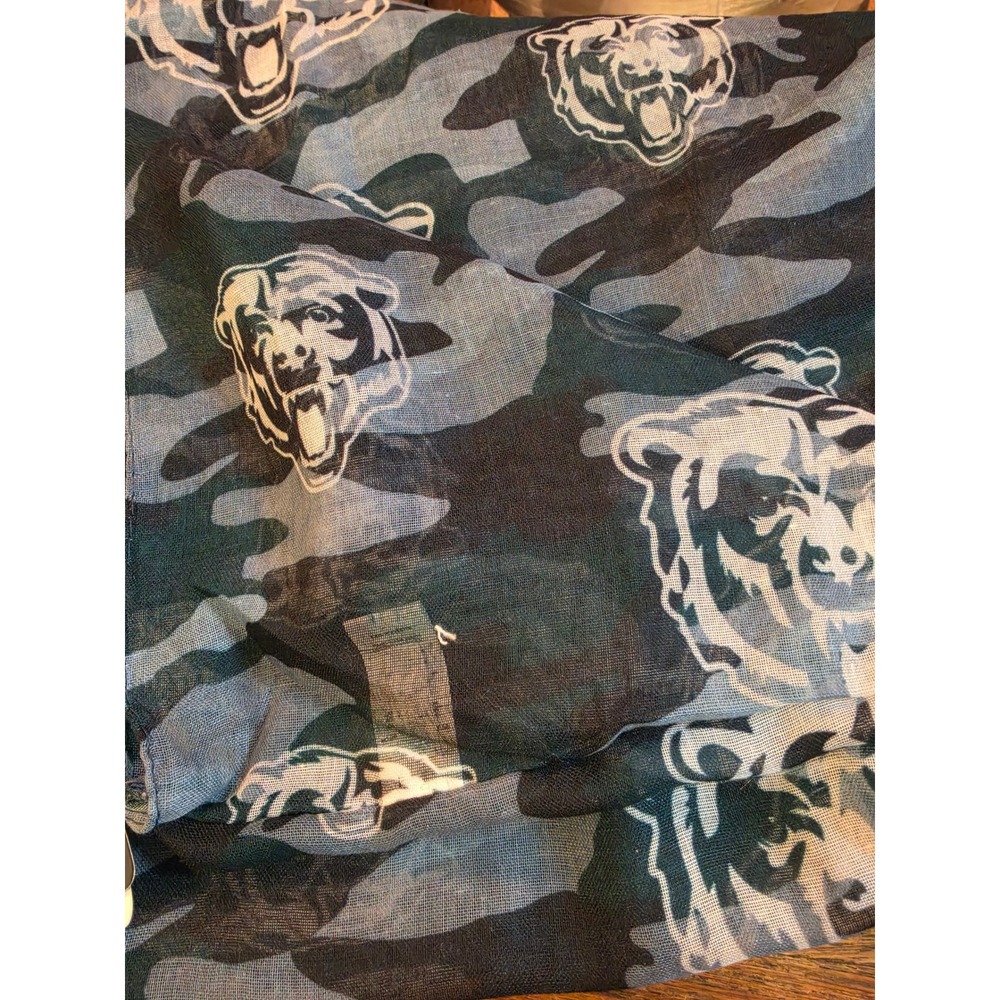Chicago Bears NFL FOCO Infinity Scarf Navy Grey Camo Logo Print New With Tags